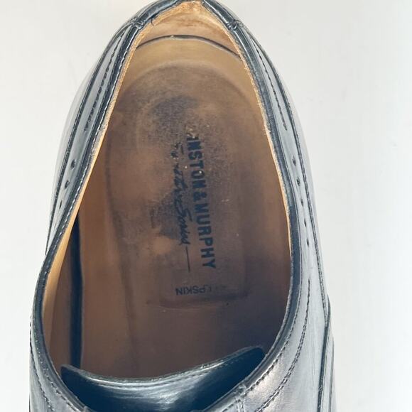 Johnston & Murphy Black Leather Wingtip Derby Oxford Dress Shoes Men 13 main image 14
